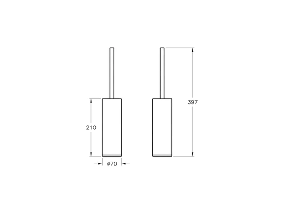 Vitra Origin Tuvalet Fırçalığı Yerden S. Bakır A4489329 - 2
