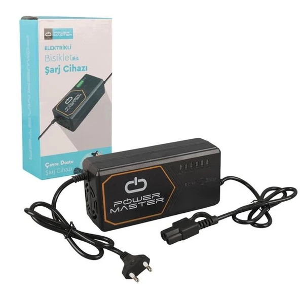 PowerMaster PM-31801 60 Volt - 20 Amper IEC C15 Dişi Uçlu Kapasite Göstergeli Elektrikli Bisiklet Şarj Akü Cihazı (ADJ16 - 3