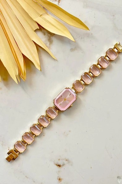 Aosta Pembe Gold Kadın Kol Saati - Resim 4
