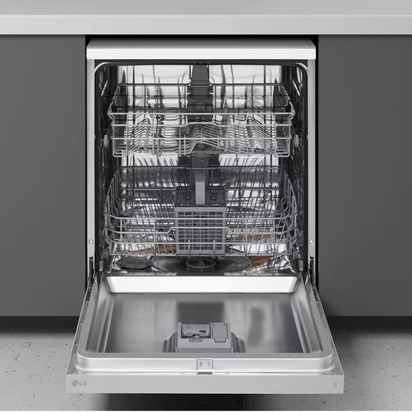 LG DFC612FVE 5 Programlı 14 Kişilik Gümüş Bulaşık Makinesi - Resim 3