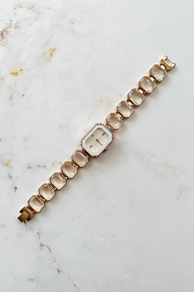 Aosta Gold Beyaz Kadın Kol saati - Resim 3