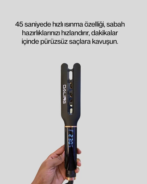 Saç Düzleştirici 30 Saniyede Isınma Hafif ve Portatif Tasarım - Resim 2