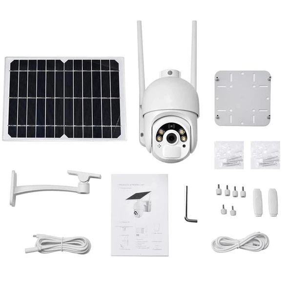 PowerMaster PM-26195 Solar Güneş Panelli 2MP 1080P 4G Sim Kart Ubox Destekli Wifi Kamera - Resim 3