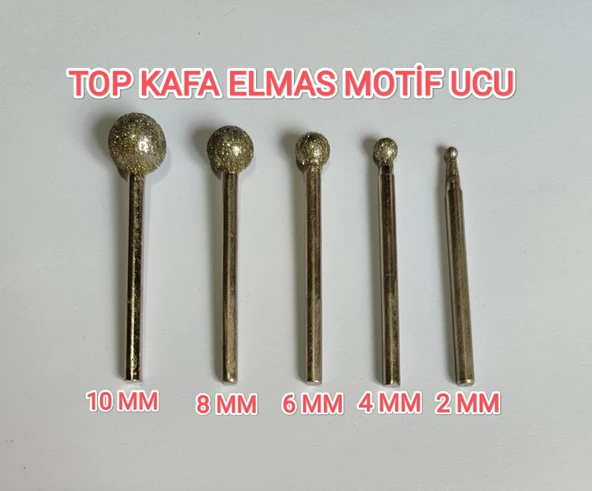 Top Kafa Elmas Motif Ucu – Su Kabağı ve Ahşap Oyma İçin Profesyonel Gravür Ucu - 1