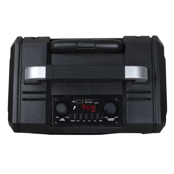 Shile SL-2017 50 Watt Taşınabilir Seyyar Aktif Amfi Hoparlör Kablosuz EL + Yaka Mikrofonlu USB+SD+BT Kumandalı - 4