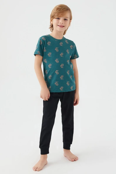 Arnetta 2504 Parrot Erkek Çocuk Kısa Kol Pijama Takım - 2