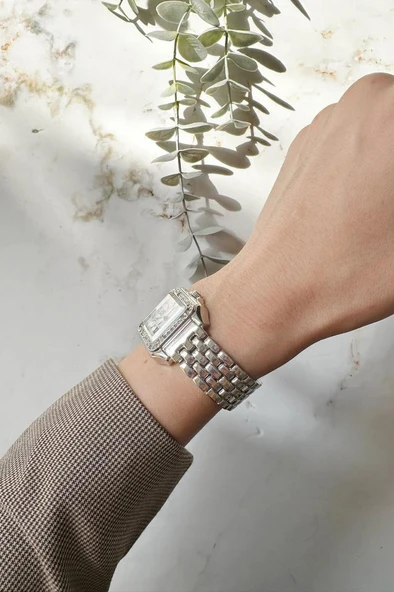 Retro Gümüş Roma Rakam Kadın Kol Saati - Resim 2