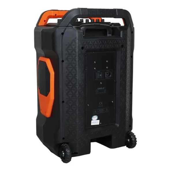Shile SL-10 120 Watt Taşınabilir Seyyar Amfi Hoparlör Kablosuz 1 EL + 1 Yaka Mikrofonlu Kumandalı USB+SD+BT - 2