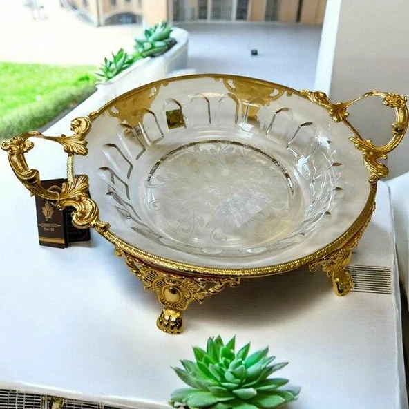 Royking Ayaklı Yuvarlak Salata Kasesi 36x28x7cm CRG164 ürün görseli 1