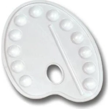 Ark Resim Palet Oval Büyük 12 Gözlü ürün görseli