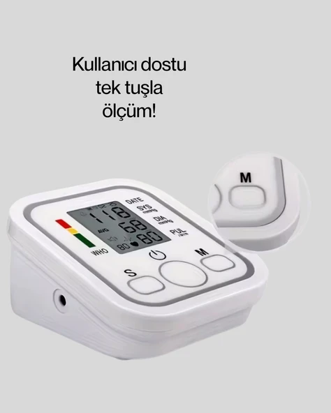 Taşınabilir Pil ve USB Girişli Tansiyon Aleti - Resim 2