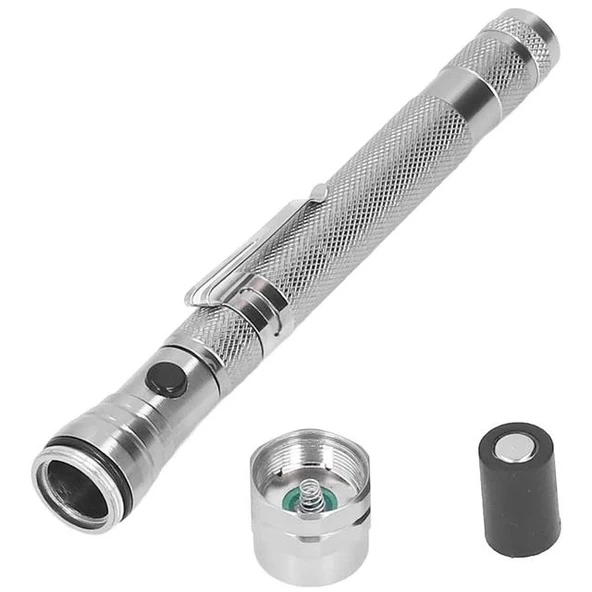 Powermaster MX-2808 Mıknatıslı 360 Derece Döner Başlıklı 3 Ledli Beyaz Işık El Feneri - Resim 3