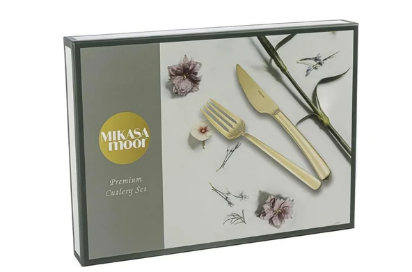 Mikasa Moor Brillante Gold 30 Parça Çatal Kaşık Bıçak Seti P050.372941 - 3