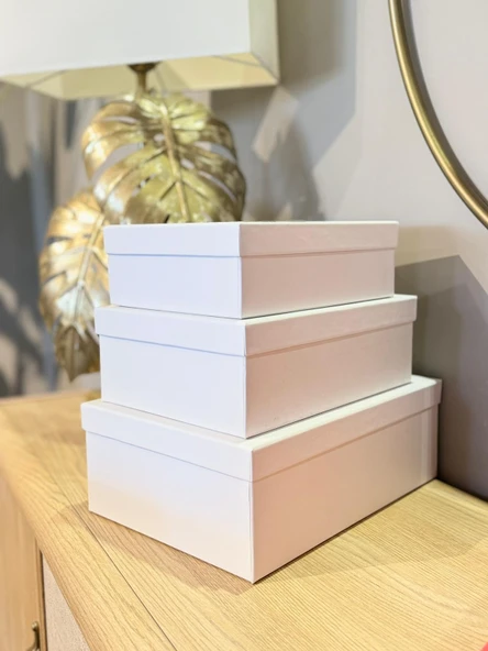 Beyaz Sert Mukavva Kutu Büyük-Orta-Küçük Boy Büyük Beyaz Gelin-Damat-Hediye Kutusu Taslama Kutu