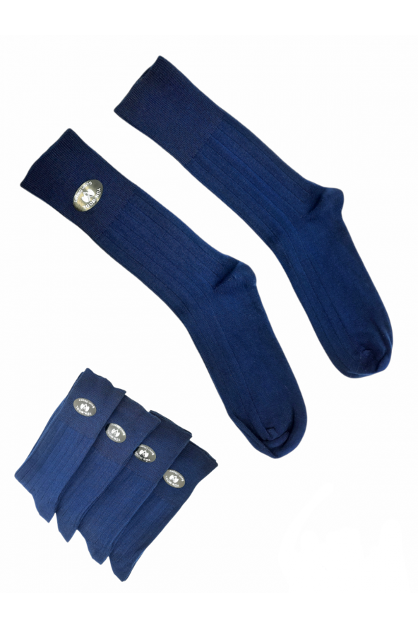 4 Çift Lacivert Kışlık Yünlü Burun Dikişsiz Uzun Erkek Çorap  40-44 numara  BT-0355
