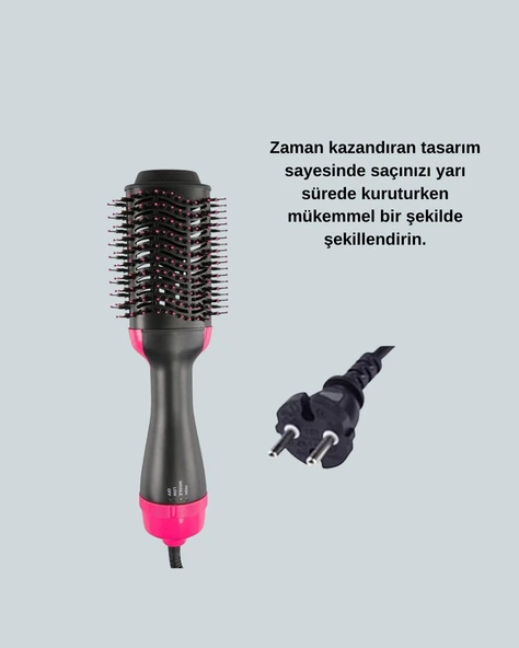 Oval Tasarımlı Profesyonel Fönlü Saç Şekillendirici - Resim 2