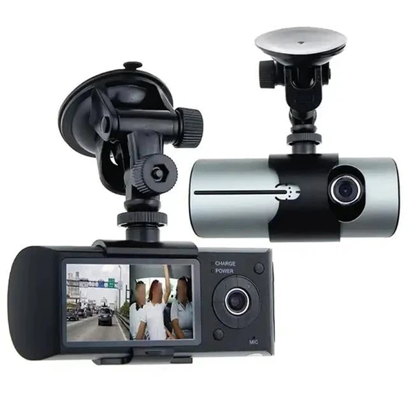 PowerMaster R300 GPS Destekli Çift Kameralı Araç İçi DashCam DVR Kamera Seti