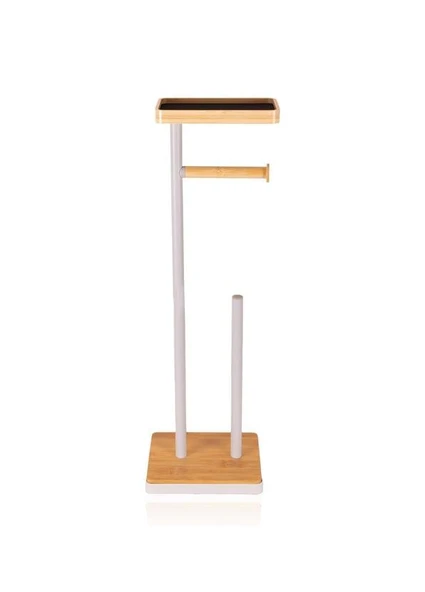 The Mia Bambu Tepsili Tuvalet Kağıdı Standı Gri GLV0758 - 5