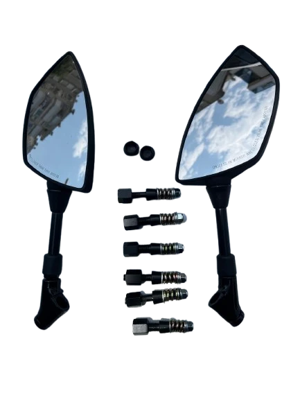 Motosiklet Ayna 426 Sarı Şeritli Üniversal 8-10 mm Uyumlu Marka Model Fark Etmez - 2