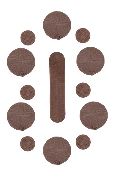 19 Parça Tam Set El Örgüsü Desenli Tasarım Supla Takımı Masa Dekorasyon