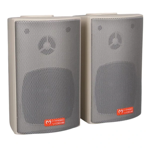 MagicVoice MV-16 7.5 CM 30 Watt Komütatörlü Hat Trafolu Beyaz Sütun Hoparlör (2'li Takım) - 2