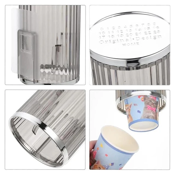 Sunup SN-27107 Kendinden Yapışkanlı Plastik - Karton Bardak Dispenseri - 2