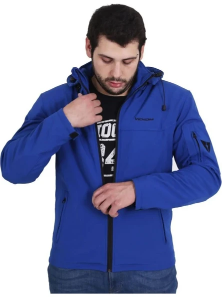 Venom Jaws Softshell Mavi Motosiklet Montu - Resim 3