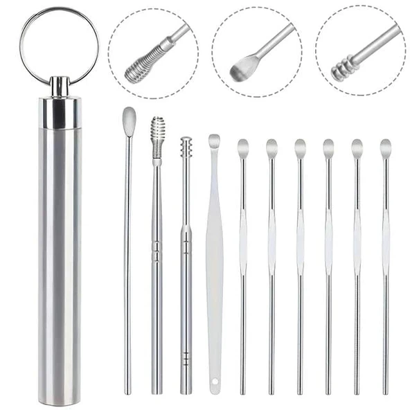 Sunup SN-27132 Paslanmaz Çelik 10'lu Kulak Temizleme Seti - 3