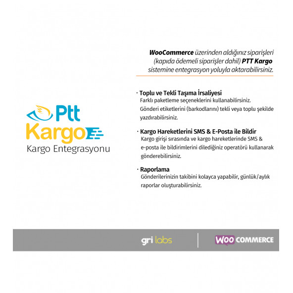 PTT Kargo WooCommerce Entegrasyon Eklentisi