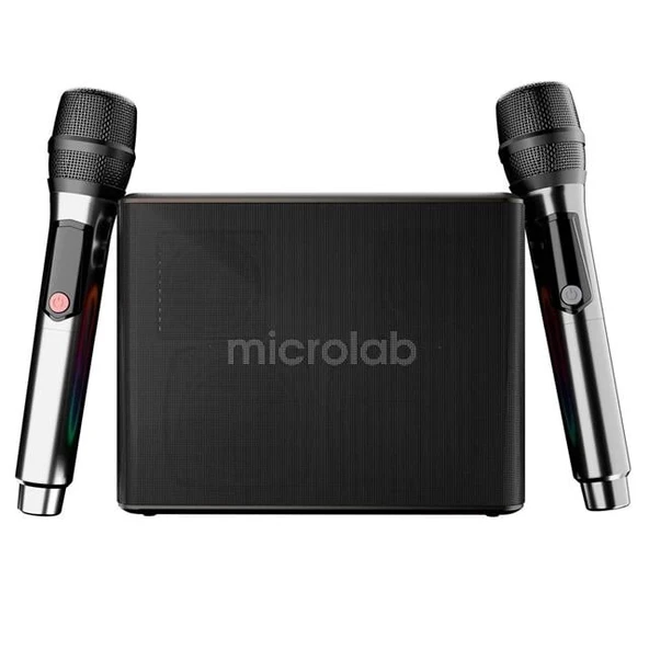 Microlab M60 Vega 100W RGB 2 Adet Kablosuz Mikrofonlu Bluetooth Karaoke Hoparlör (15.000mAh Batarya)