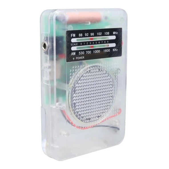 Starnic ST-821 AM-FM Şeffaf Analog Hapishane Radyosu (88-108 FM Frekans Aralığı)
