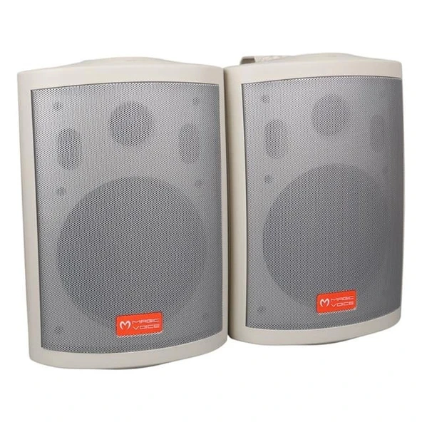 MagicVoice MV-25 16 CM 80 Watt Komütatörlü Hat Trafolu Beyaz Sütun Hoparlör (2'li Takım) - 2