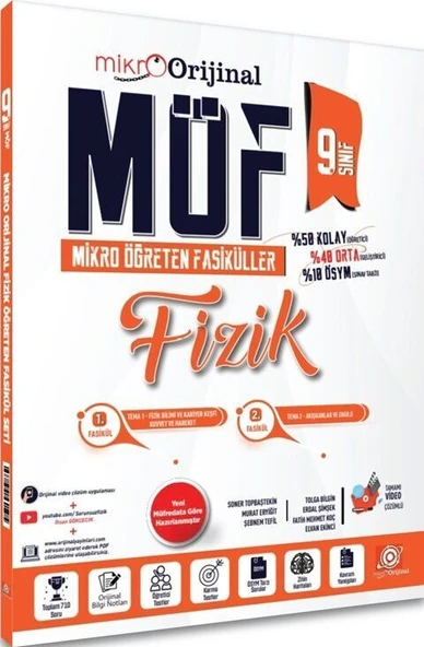 9. Sınıf Fizik MÖF Mikro Öğreten Fasiküller Orijinal Mikro - 1