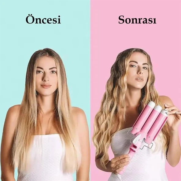 Premio T-0042 Triple Su Dalgası Profesyonel Saç Şekillendirici Maşası - 4