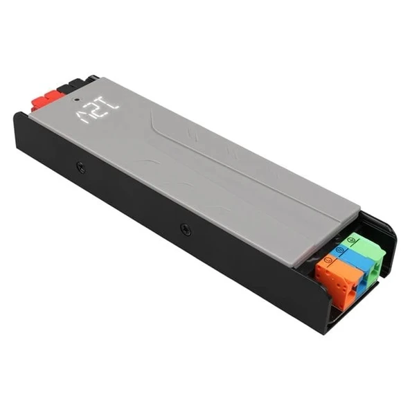 PowerMaster PM-26844 12/24/36/48 Volt 8.4 Amper 200 Watt Metal Kasa Kademeli Adaptör Voltaj Göstergeli 189x51x27mm - 2