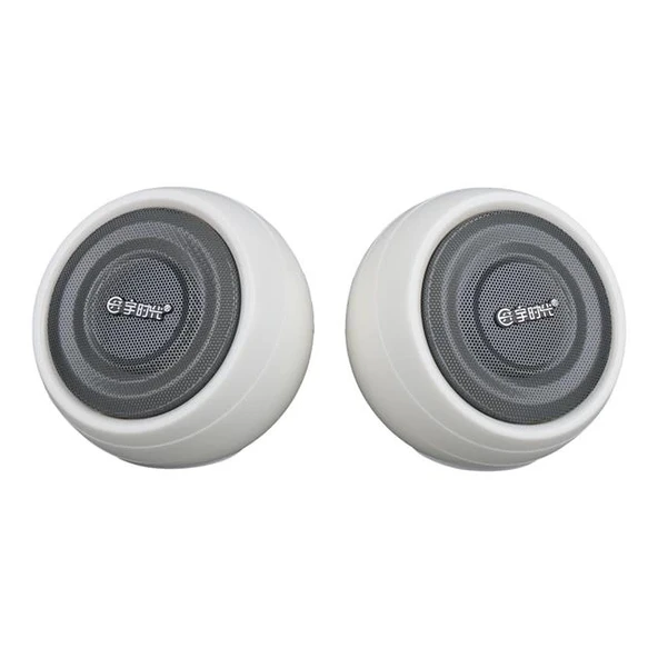 MagicVoice MV-24845 1+1 USB AUX Oval Multımedia Ses Sistemi Speaker - Hoparlör 2X3Watt - 2