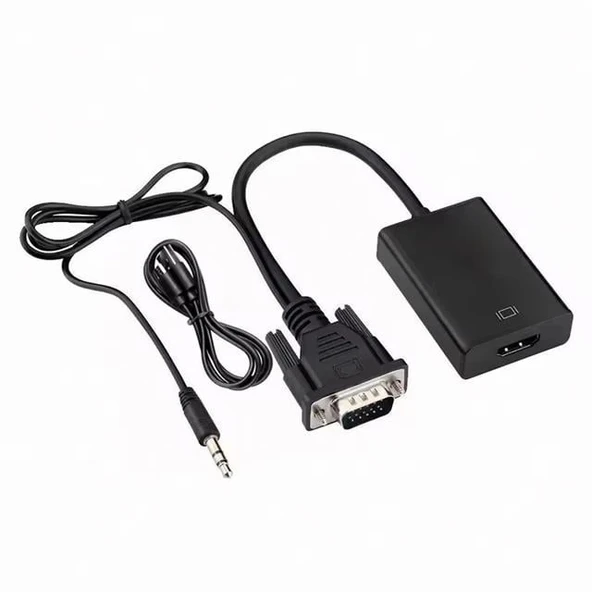 X-Level XCC7804 Ses Girişli VGA TO HDMI Dönüştürücü (45 CM AUX Kablo 15 CM VGA Kablo) - 2