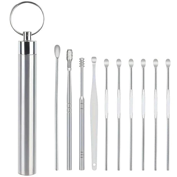 Sunup SN-27132 Paslanmaz Çelik 10'lu Kulak Temizleme Seti