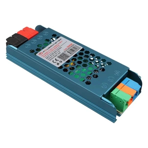 PowerMaster PM-26828 12 Volt 5 Amper 60 Watt Slim Metal Kasa Adaptör 140x50x23mm - 2