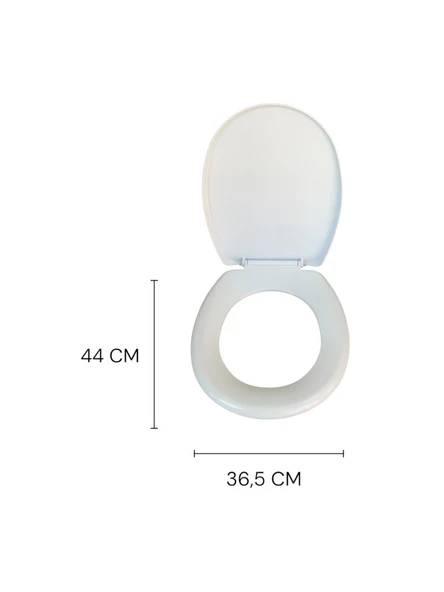 Plastik Akdeniz Soft Klozet Kapağı – Dayanıklı, Hijyenik, Kolay Montajlı, Standart Ölçü (44x35 cm) - Resim 7