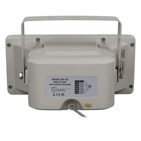 MagicVoice MV-29 13 CM 30 Watt Komütatörlü Hat Trafolu Gri Horn Sütun Hoparlör (Tekli Paket) - 4