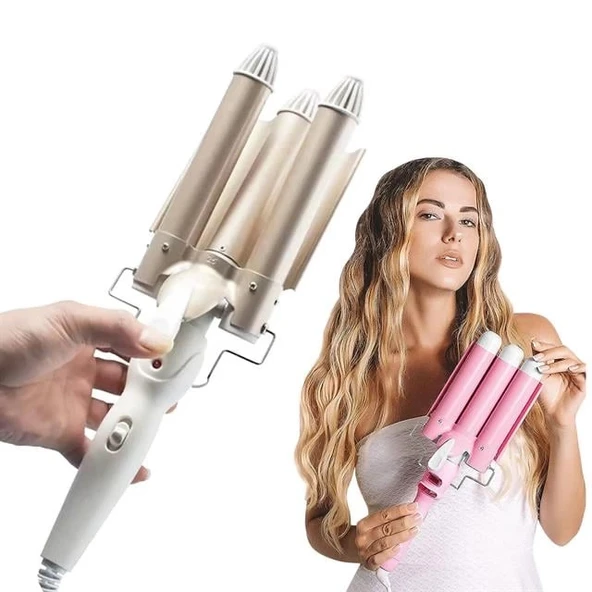 Premio T-0042 Triple Su Dalgası Profesyonel Saç Şekillendirici Maşası