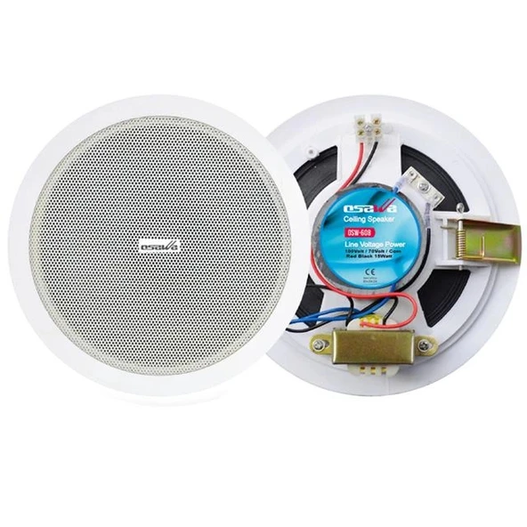 Osawa OSW-608 16 Cm 15 Watt Alçıpan Trafolu Beyaz Hoparlör ürün görseli 1