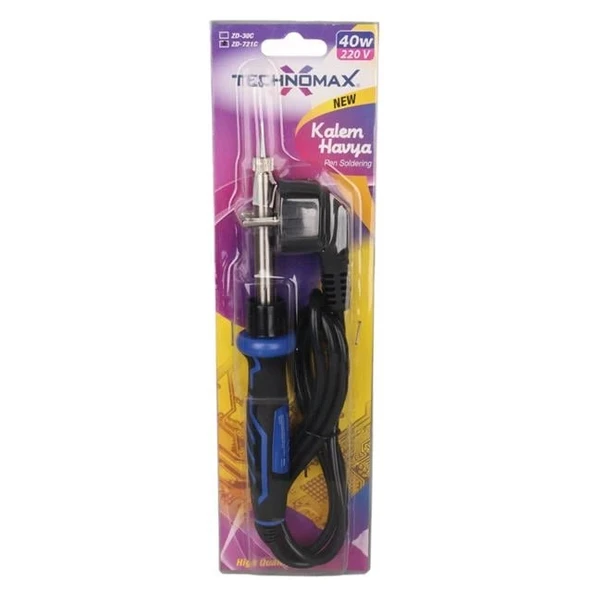 Technomax ZD-721C 40 Watt Kalem Havya Lehim Makinesi AC220V 120cm Kablolu - Resim 4