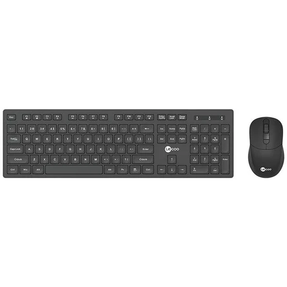 Lenovo Lecoo KW201 Kablosuz Q Klavye - Mouse Set Siyah