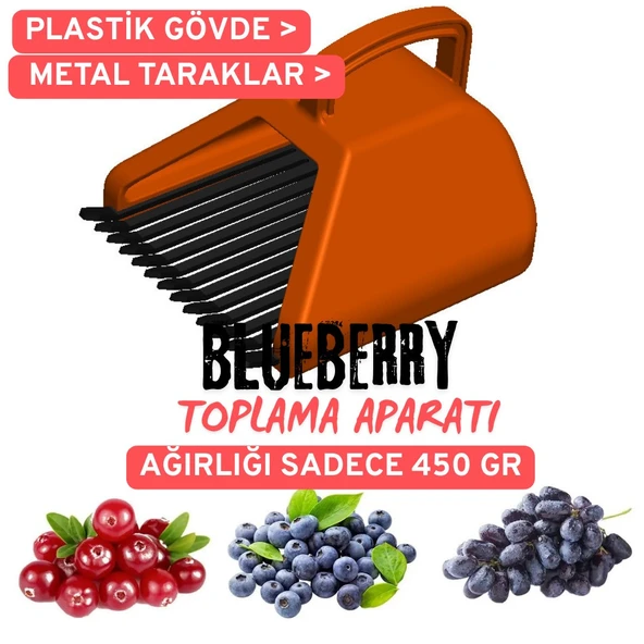 Blue Berry , Aronya , Kuşburnu Ve Meyve  Toplama Tarağı Plastik Bsr Garden - 1