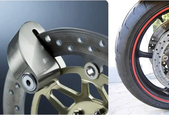 Alarmlı Motosiklet Bisiklet Disk Kilidi Falante Locks FS8303 Krom (Kablosuz) - Resim 3