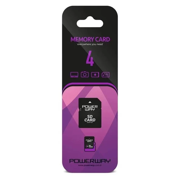Powerway PWR-4 Micro 4GB Micro SD Hafıza Kartı