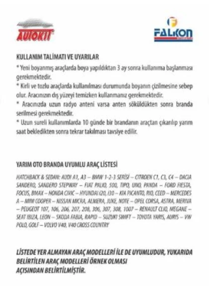 Yarim Araba Brandasi Mifronlu KIŞLIK SU GEÇİRMEZ Sd & Hb 320x235 Cm - 3