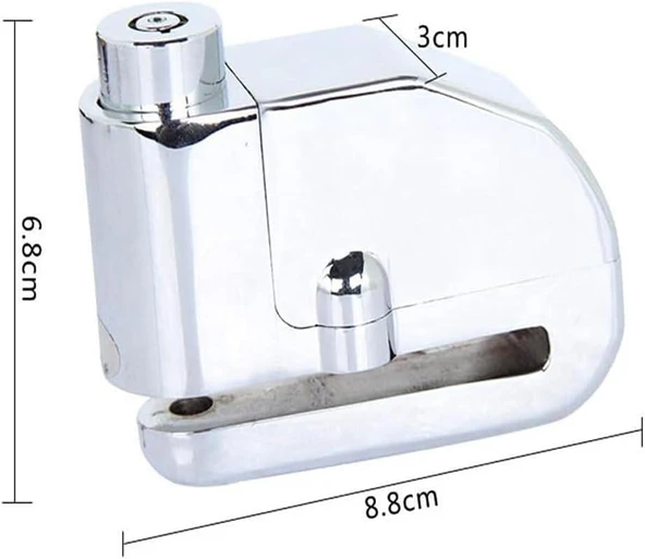 Alarmlı Motosiklet Bisiklet Disk Kilidi Falante Locks FS8303 Krom (Kablosuz) - Resim 7